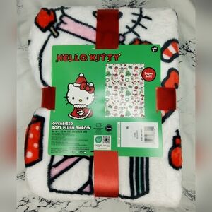 Hello Kitty Red and White Plush Blanket